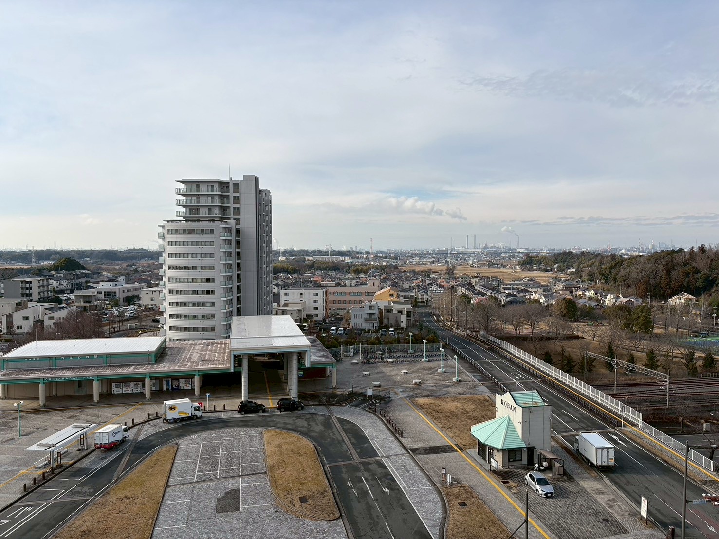 9階からの眺望・駅前